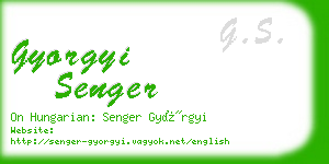 gyorgyi senger business card